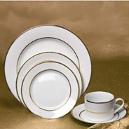 White China with Gold Band